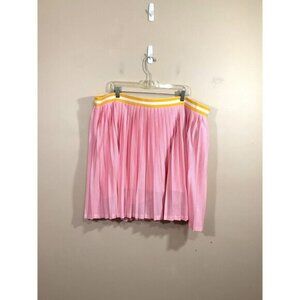 J Crew Womens Mesh Pleated Active Skort Skirt 3X Pink Preppy Tennis Athleisure